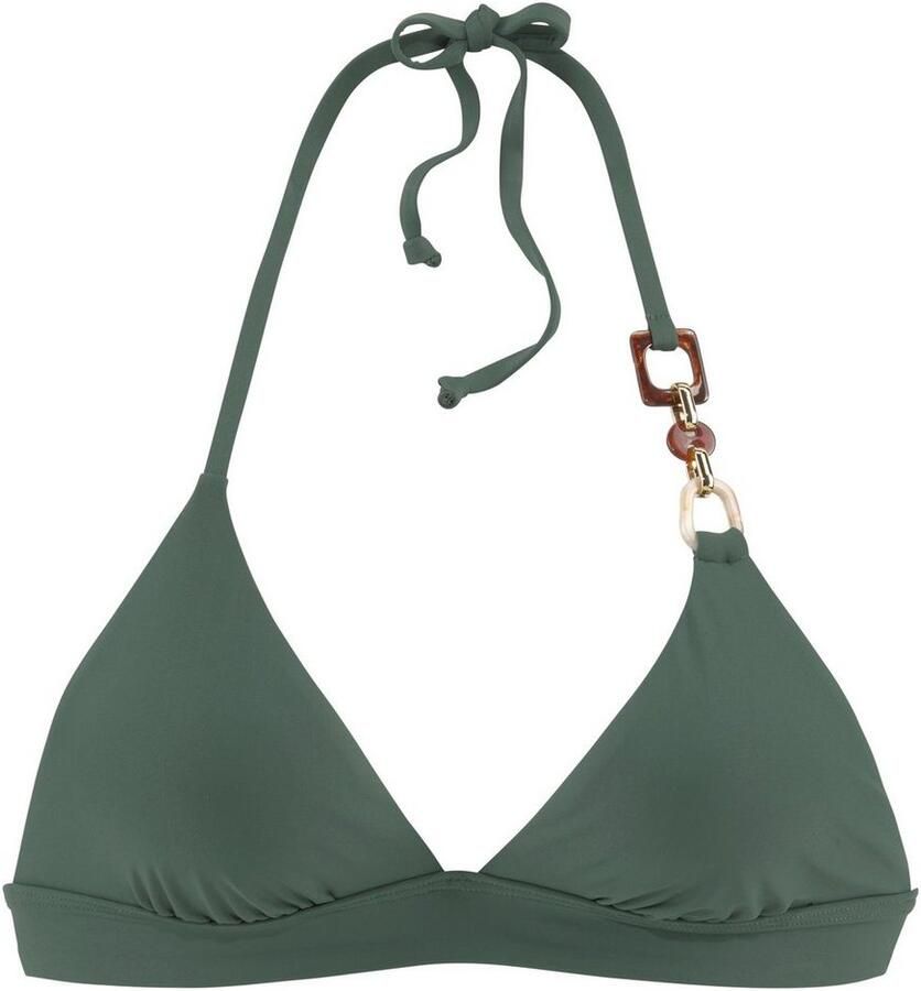 Lascana Triangel-bikinitop Yves met elegante sieraccessoires