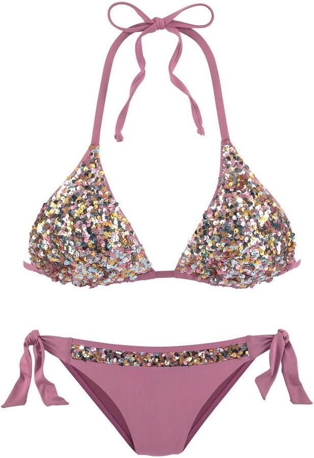 Lascana Triangelbikini Met glanzende pailletten - Foto 4