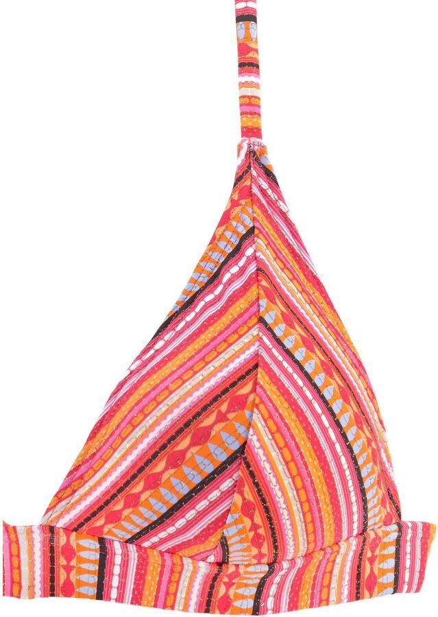 Lascana triangel bikini met all over print oranje roze geel - Foto 3