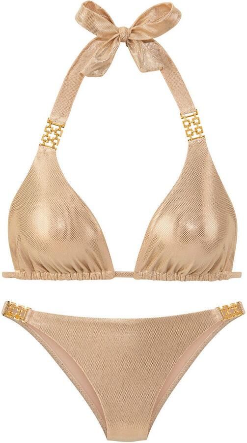 Lascana Triangelbikini Rio met goudkleurige siergespen - Foto 5