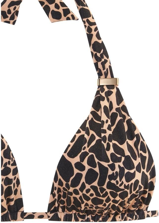 Lascana Triangelbikini Zaba Goudkleurige sieraccessoires op top en broek