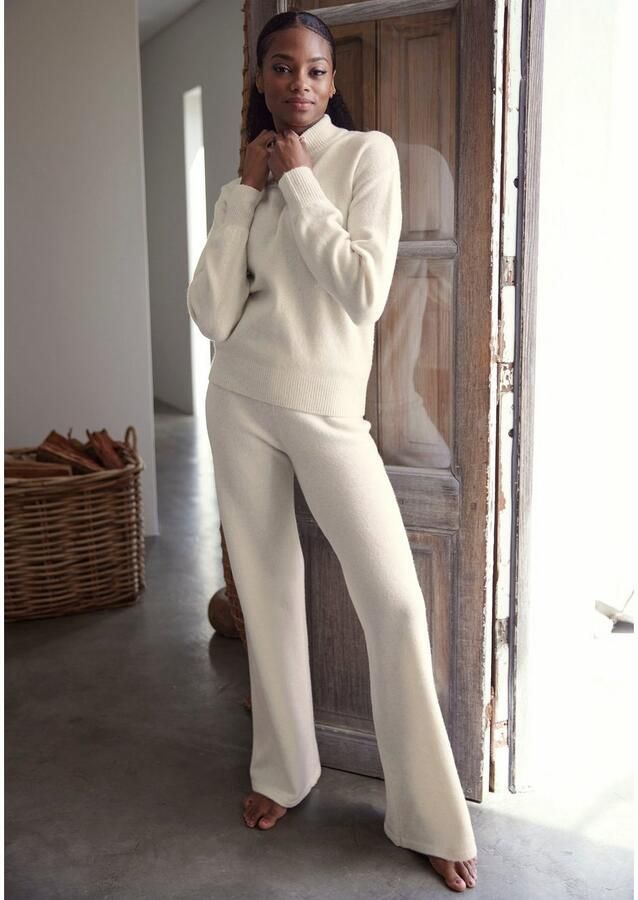 Lascana Tricotbroek -Loungebroek met ribboorden loungewear