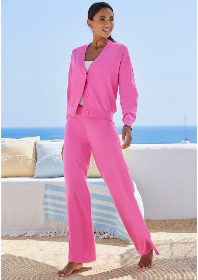 Lascana Tricotbroek -Loungebroek met wijd been loungewear