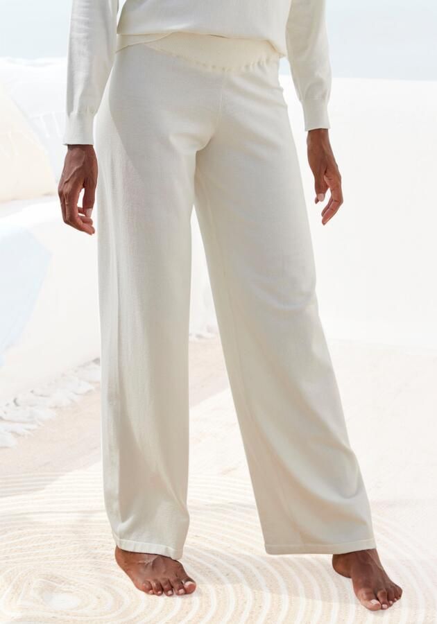Lascana Tricotbroek -Loungebroek met wijd been loungewear - Foto 8