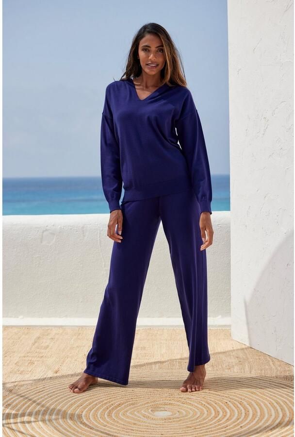 Lascana Tricotbroek -Loungebroek met wijd been loungewear - Foto 3