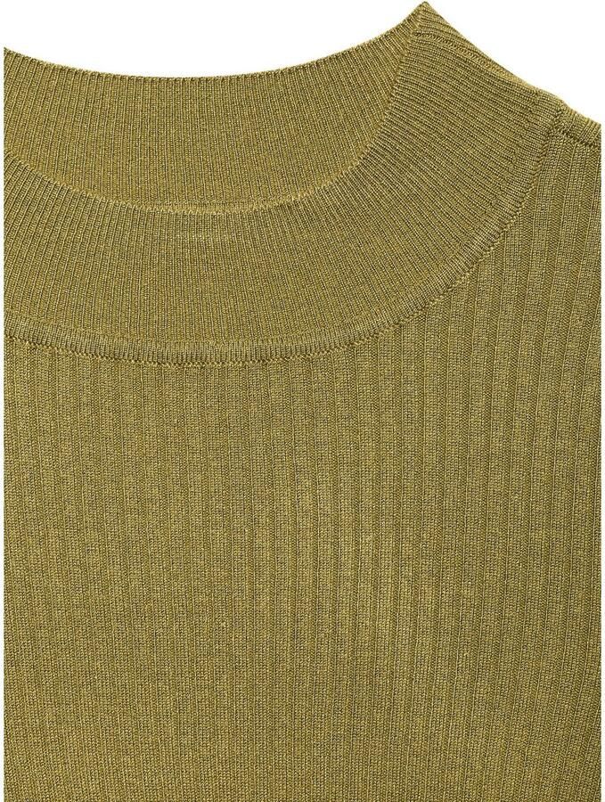 Lascana Trui met korte mouwen met ribstructuur figuuraccentuerende gebreide trui basic