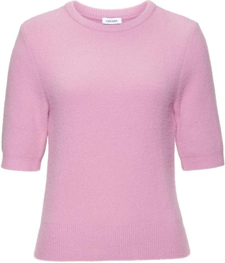 Lascana Trui met korte mouwen zachte gebreide trui figuurvolgende snit