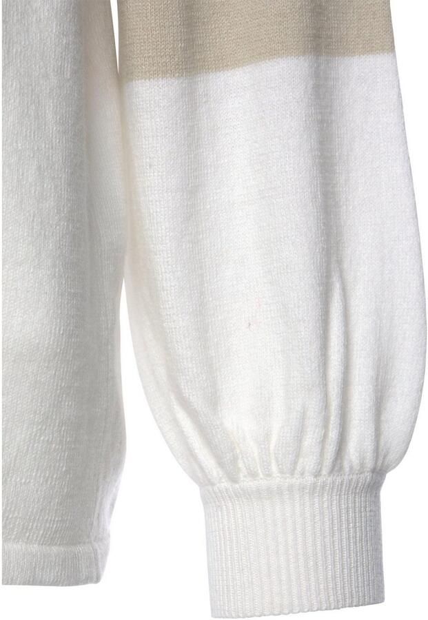 Lascana Trui met ronde hals met color blocking-look damestrui katoen los en verhullend - Foto 5