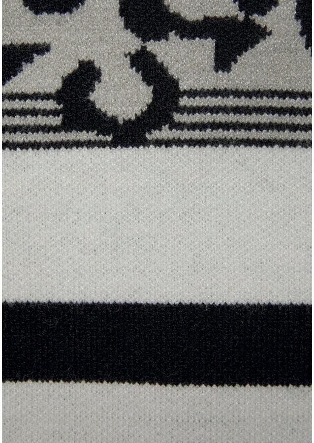 Lascana Trui met ronde hals met dierenprint losse gebreide trui met modieus patroonmix - Foto 2