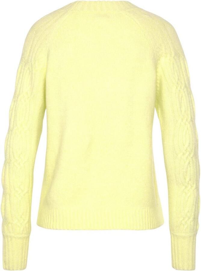 Lascana Trui met ronde hals met kabelbreidetails op de mouwen kleurrijke gebreide trui