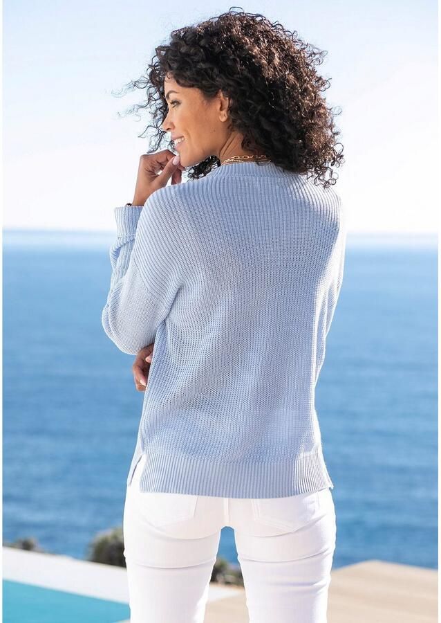 Lascana Trui met V-hals van zacht breiwerk comfortabele damespullover - Foto 3