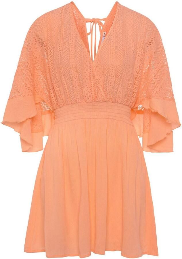 Lascana Tuniekjurk met wijde mouwen van kant blousejurk strandkleding - Foto 5