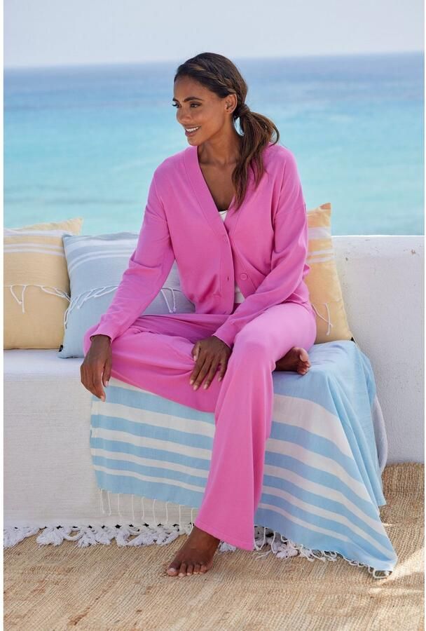 Lascana Vest -lounge jas in korte vorm loungewear - Foto 6