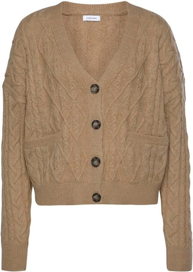 Lascana Vest met kabelpatroon knuffelzachte cardigan casual - Foto 6
