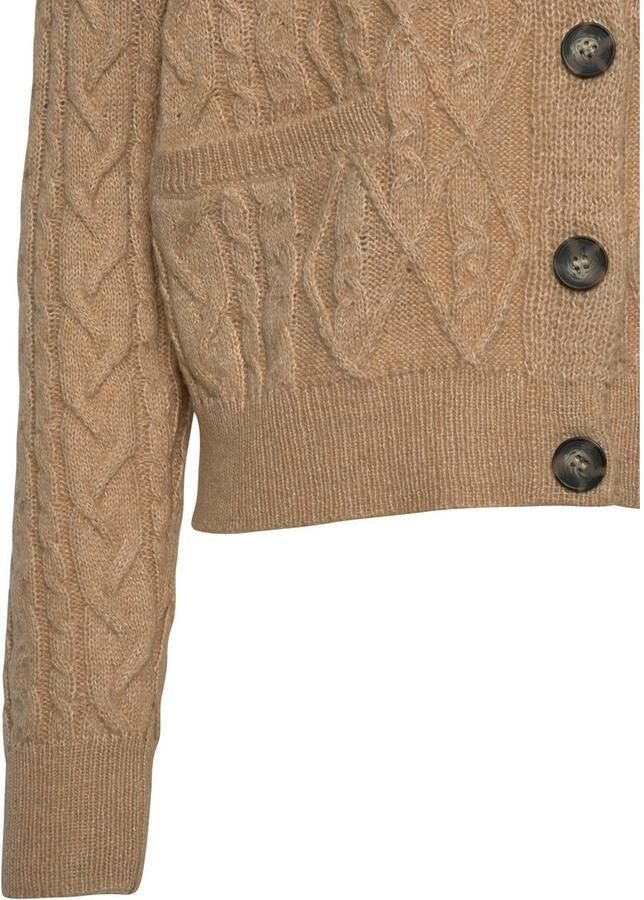 Lascana Vest met kabelpatroon knuffelzachte cardigan casual