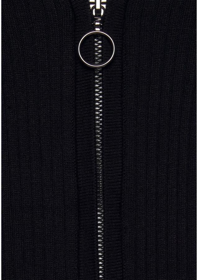 Lascana Vest met rits getailleerde korte gebreide jas - Foto 4