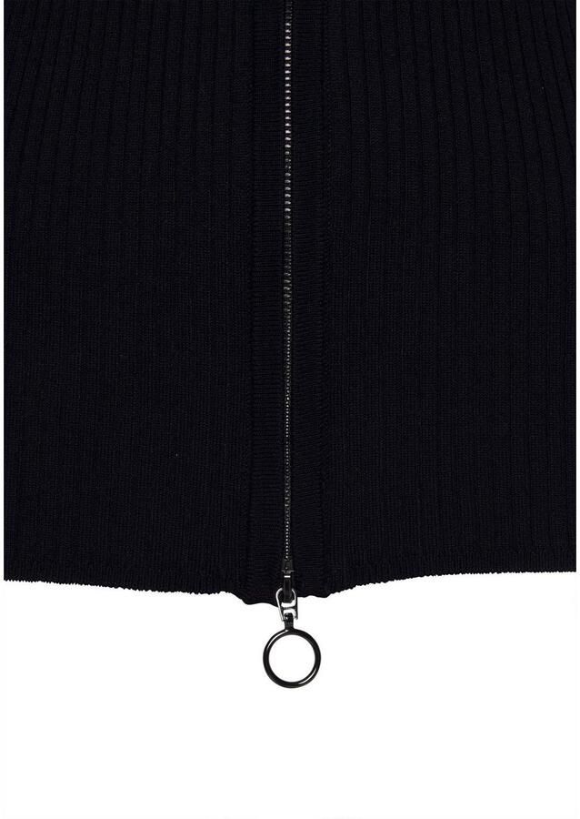 Lascana Vest met rits getailleerde korte gebreide jas - Foto 5