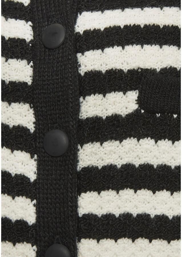 Lascana Vest met streeppatroon contrasterende manchetten markante knoopsluiting - Foto 2