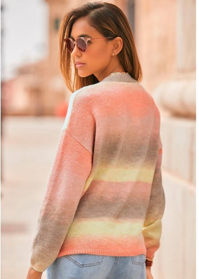 Lascana Vest met verloop zachte cardigan modieuze pasvorm - Foto 3