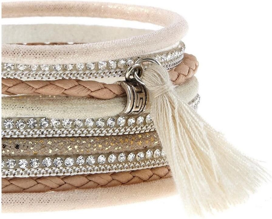 Lascana Wikkelarmband Laagarmband met tassel met magnetische sluiting armbanden
