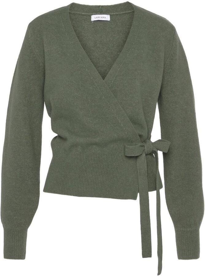 Lascana Wikkelvest Vest met bindstrik met brede ribband loungewear - Foto 2