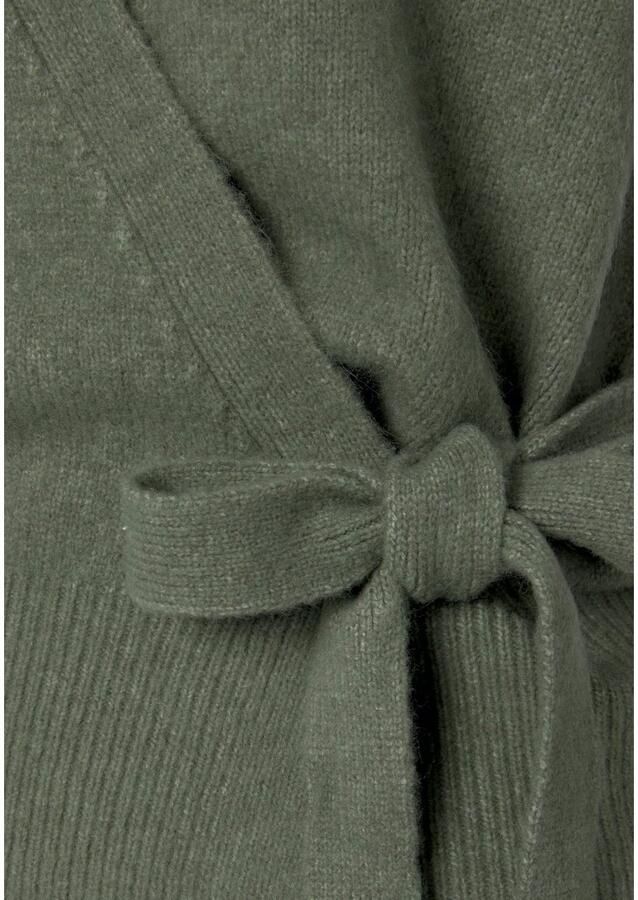 Lascana Wikkelvest Vest met bindstrik met brede ribband loungewear - Foto 4