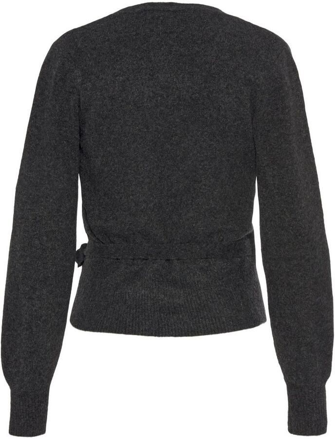 Lascana Wikkelvest Vest met bindstrik met brede ribband loungewear