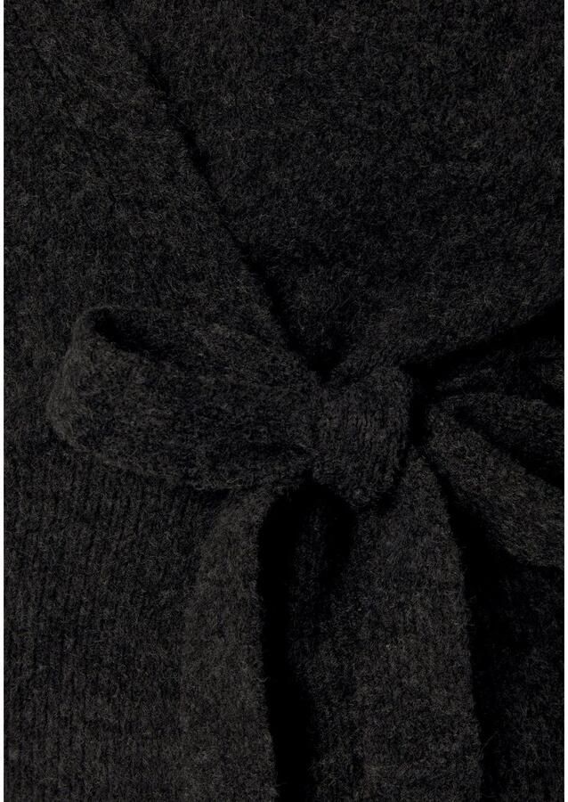 Lascana Wikkelvest Vest met bindstrik met brede ribband loungewear - Foto 3