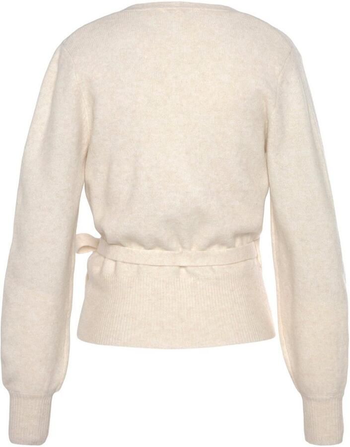 Lascana Wikkelvest Vest met bindstrik met brede ribband loungewear