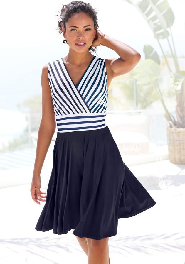 Lascana Zomerjurk in wikkel-look strandjurk maritiem - Foto 4