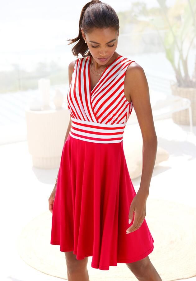 Lascana Zomerjurk in wikkel-look strandjurk maritiem - Foto 4