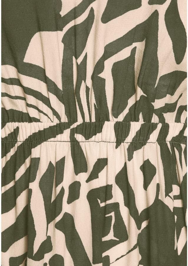 Lascana Zomerjurk met alloverprint vleugel mouwen zomerjurk geweven stof