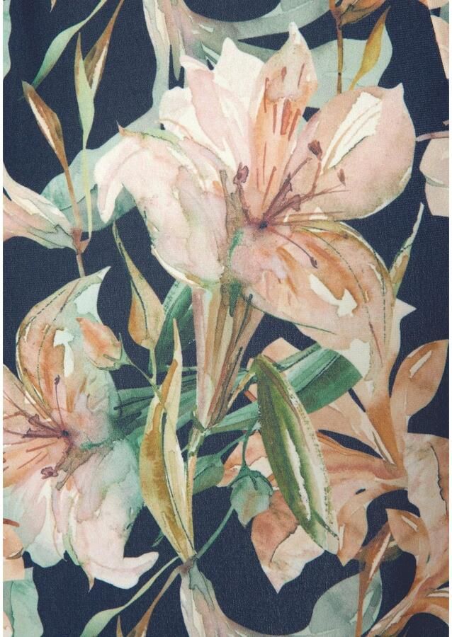 Lascana Zomerjurk met diepe ruguitsnijding in bloemenprint minijurk strandjurk - Foto 2