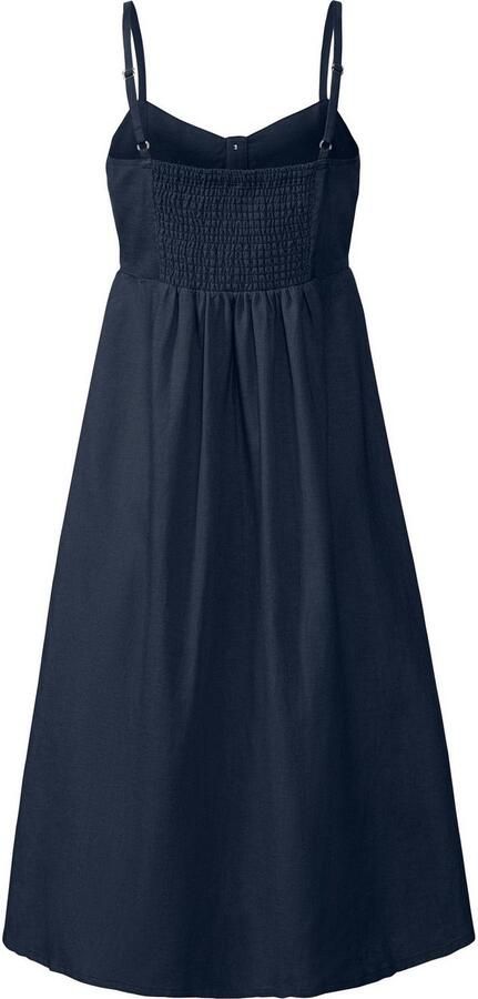 Lascana Zomerjurk van mix van linnen en katoen midi jurk strandjurk - Foto 2