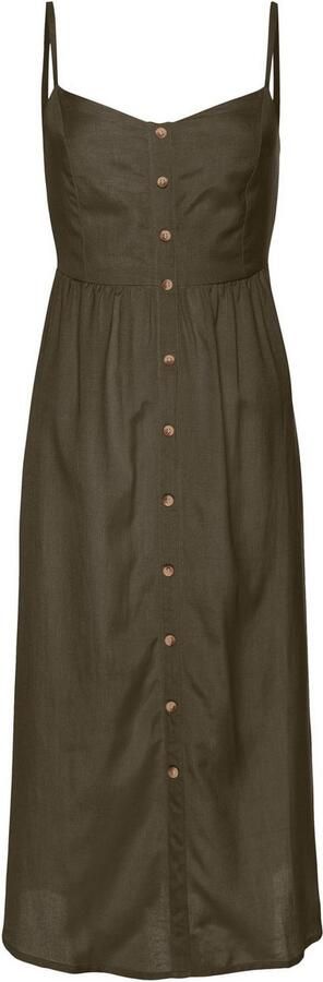 Lascana Zomerjurk van mix van linnen en katoen midi jurk strandjurk - Foto 4