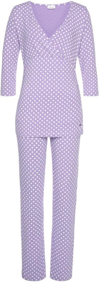 Lascana Zwangerschapspyjama in wikkel-look met een stippenmotief (2-delig 1 stuk) - Foto 4