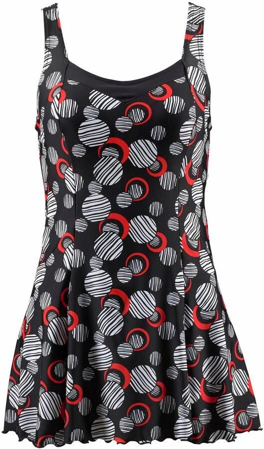 Lascana Zwemjurk met modieuze cirkels en modellerend effect - Foto 4