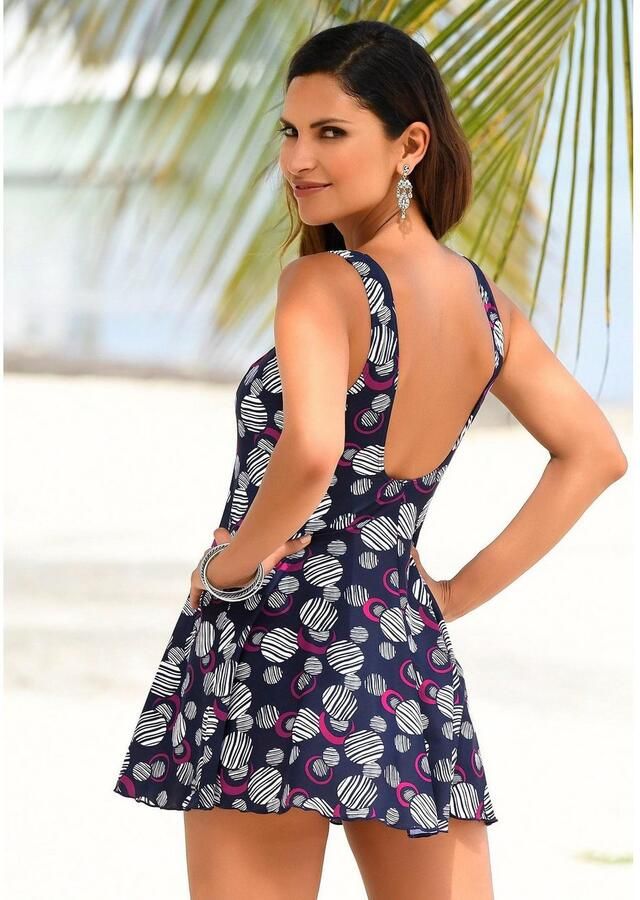 Lascana Zwemjurk met modieuze cirkels en modellerend effect - Foto 2