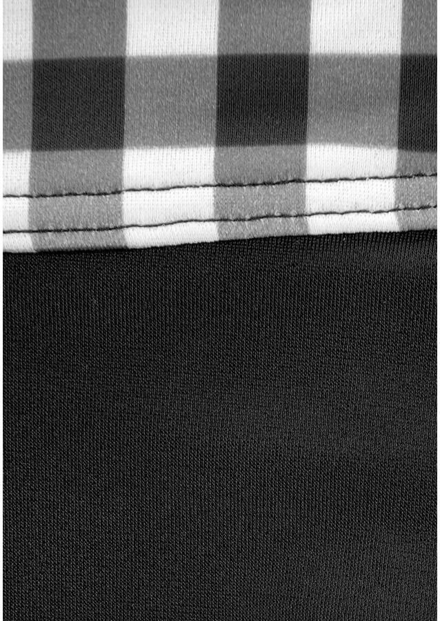 Lascana Zwemrok met geïntegreerd bikinibroekje en geruite boord