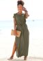 Lascana Strandjurk van licht transparante geweven stof maxi jurk met split zomerjurk - Thumbnail 1