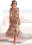 Lascana Midi-jurk met etnische print en rits aan de voorkant zomerjurk strandjurk - Thumbnail 1