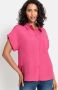 Lascana Overhemdblouse van mix van linnen met knoopsluiting linnen blouse met korte mouwen - Thumbnail 1