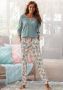 Lascana Pyjama met gedessineerde broek (2-delig 1 stuk) - Thumbnail 1