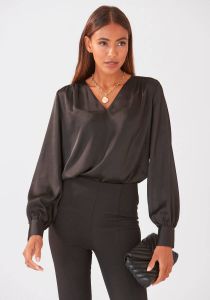 Lascana Satijnen blouse met v-hals
