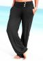 Lascana Strandbroek met sierknopen en zakken jersey broek lichtgewicht en elastisch - Thumbnail 1