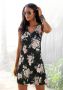 Lascana Strandjurk met bloemenprint mini jurk zomerjurk - Thumbnail 1