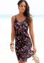 Lascana Strandjurk met bloemenprint nauwsluitende zomerjurk jersey jurk - Thumbnail 1