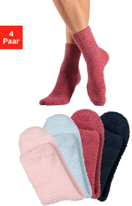 Lascana Wellness-sokken zacht en warm van pluiskwaliteit (set 4 paar)