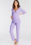 Lascana Zwangerschapspyjama in wikkel-look met een stippenmotief (2-delig 1 stuk) - Thumbnail 1