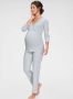Lascana Zwangerschapspyjama in wikkel-look met een stippenmotief (2-delig 1 stuk) - Thumbnail 1